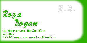 roza mogan business card