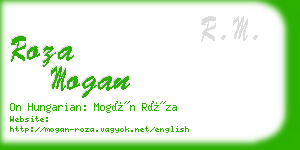 roza mogan business card